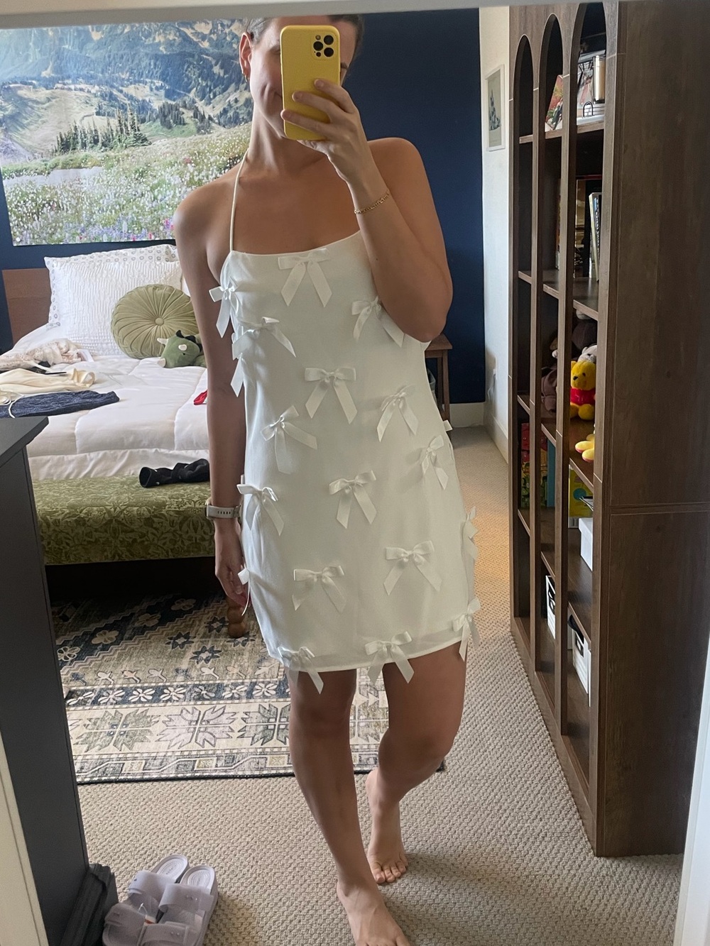 Anthropologie Hutch Halter Bow Mini Dress - Picture 5 of 5
